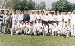 BCCI vice-president C K Khanna and DDCA sports secretary Sunil Dev with the trainees