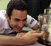 Indy Racing League driver Helio Castroneves of Brazil