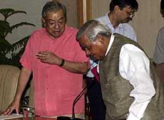 Prime Minister Atal Behari Vajpayee with Dr V. Kurien