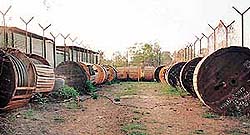 Power cables worth several lakh lying unused in Sector 31 store of the Engineering Department.