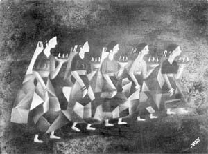 A painting by the artist Mala Chawla