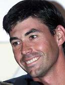 New Zealand skipper Stephen Fleming smiles during a news conference in Karachi on Thursday