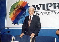 Wipro Ltd Chairman and Managing Director Azim Premji at a news conference