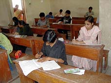 On the second day of Board examinations in the riot-hit Gujarat