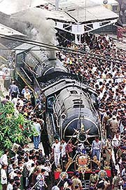The re-enactment of the historic run marked the 150 years of the Indian Railways