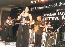 Letta Mbulu performing at Taj Palace.