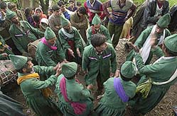 Kashmiri folk dancers perform the traditional dance