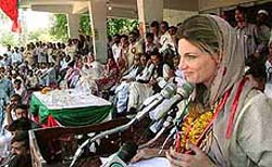 Jemima Khan, wife of former Pakistani cricket star-turn-politician Imran Khan