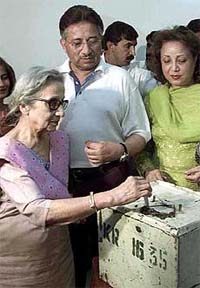 President Gen. Pervez Musharraf and his wife Sehba Musharraf
