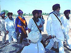 Akali Dal (Amritsar) Chief Simranjit Singh Mann surveys border villages