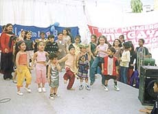 BLOOMING DANCERS: The tiny-tots of Blooming Buds presenting a dance show.