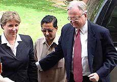 US Assistant Secretary of State Christina Rocca with US Ambassador Robert D. Blackwill