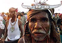 East Timorese dancers take part in a rehearsal