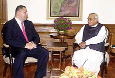 Prime Minister Atal Bihari Vajpayee with the Prime Minister of the Kingdom of Tonga