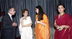 Pakistani High Commissioner to India Ashraf Jehangir Qazi with his wife and daughters