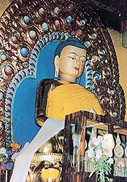 A statue of Buddha at Mcleodganj
