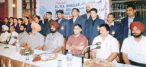 The Punjab judokas who were honoured at a function held in Ludhiana on Friday.