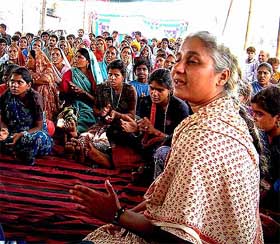 Narmada Bachao Andolan leader Medha Patkar joins the indefinite hunger strike