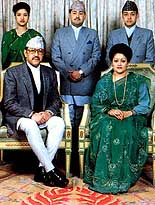 Nepal's Royal Family members pose for a photograph