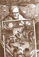 Ajay Kumars paintings are inspired by Gulzars poetry.