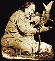 Ustad Nusrat Fateh Ali Khan, a great exponent of Sufi qawwali.