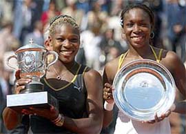Serena and Venus Williams of the USA