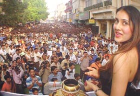 Kirti Reddy during the promotion of her film
