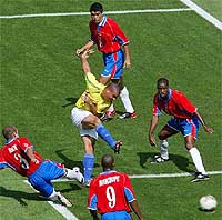 Brazil's Ronaldo scores his second goal 