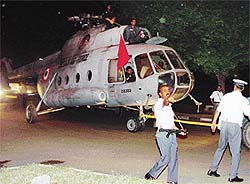 An MI-17 helicopter of the Indian Air Force