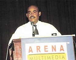A speaker at the seminar