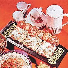 Grilled open sandwiches