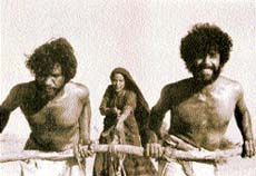 (Left to right) Om Puri, Shabana Azmi and Naseeruddin Shah in Mrinal Sens Genesis