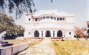 A view of the Brij Raj Bhawan Palace Hotel