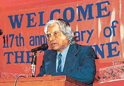 Kalam speaking at The Tribunes 117th anniversary function