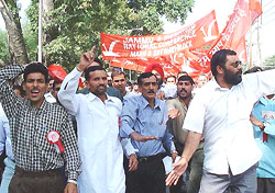 A group of National Conference workers