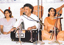 Artistes of Dhvani present a musical programme in Ludhiana