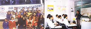 Trainees at the Air Hostess Academy