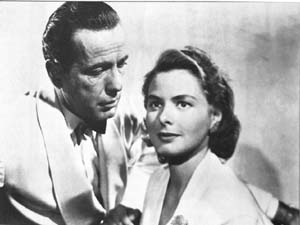 Humphrey Bogart and Ingrid Bergman in "Casablanca"