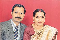 Subedar A.K. Rai and wife Brahmawati