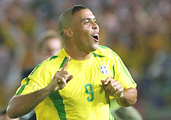 Ronaldo celebrates after scoring the first goal 