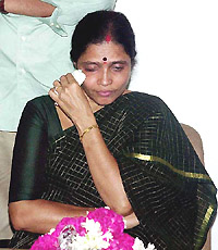 An emotional Usha Venkaiah Naidu