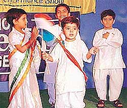 Kids present a cultural item at Thirkan, a programme organised by Indo-British Cultural Academy
