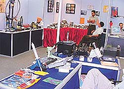 An exhibition on engineering and machine tools is held at the CII headquarters 