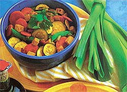 The nutritive value of fruits and vegetables is retained in salads