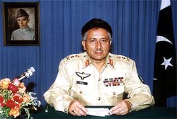 Pakistan President General Pervez Musharraf addresses the nation