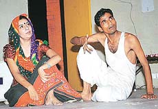 Koi Dukh Na Ho To Bakri Khareed Lo, a play based on a story by Munshi Premchand, being staged in Bal Bhavan, Chandigarh, on Sunday.
