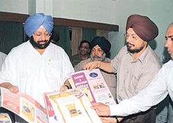 Capt Amarinder Singh, Chief Minister, Punjab, launches various marketing schemes of Markfed. Also seen in the picture is Mr S.S. Channy, MD, Markfed