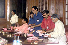 Election officials count Presidential election votes