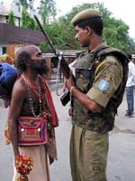 An Amarnath-bound pilgrim queries about yatra schedules
