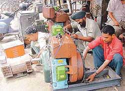 Generators being manufactured